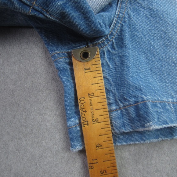 American Eagle Skort Womens Size 8 Blue Button Fly Distressed High Rise Denim - Picture 10 of 14